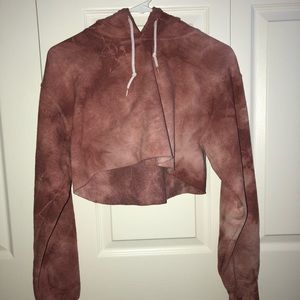 Spiral Tie Dye Cropped Hoodie